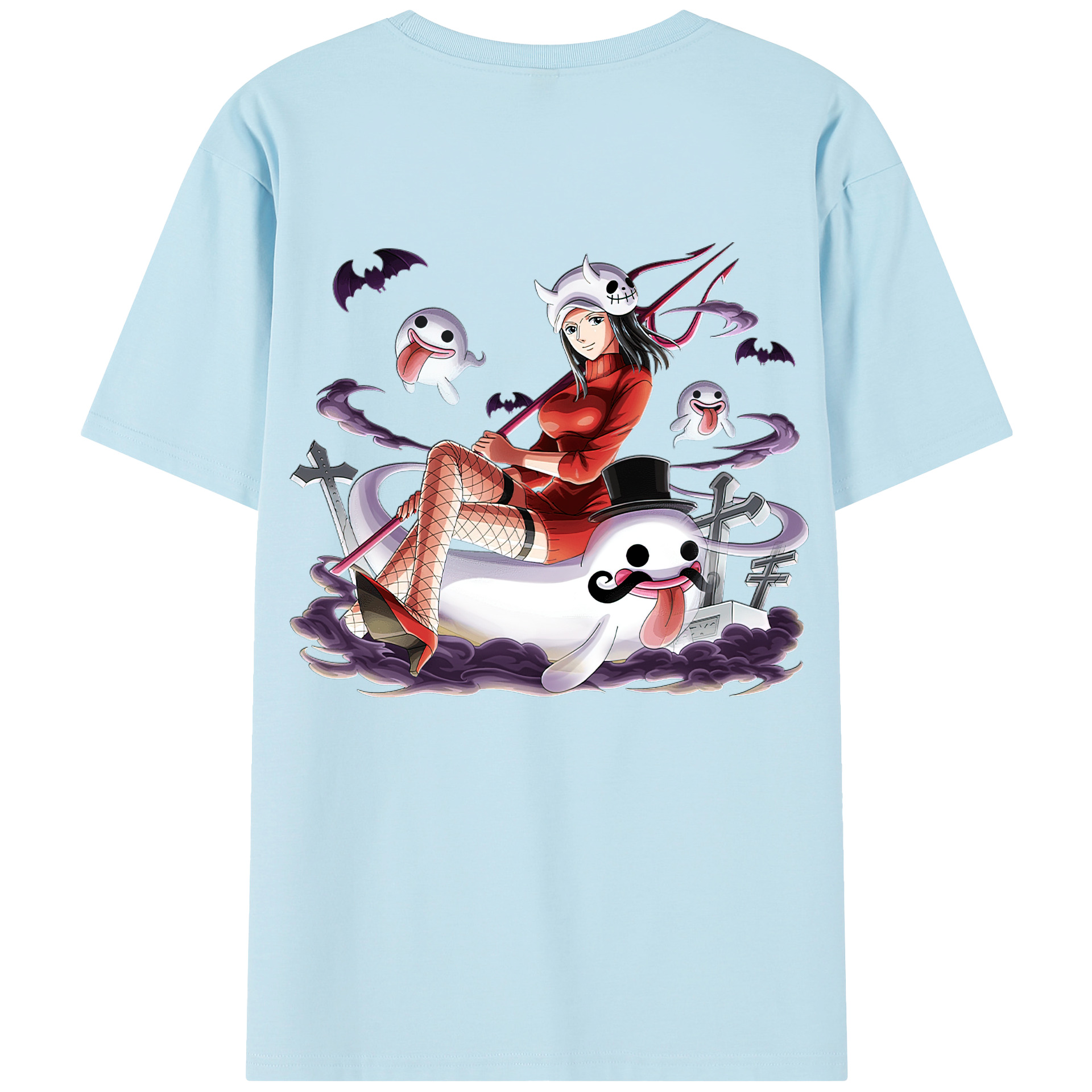 ワンピース ニコ・ロビン ONE PIECE Nico Robin 綿100％半袖Tシャツ（背面プリント）